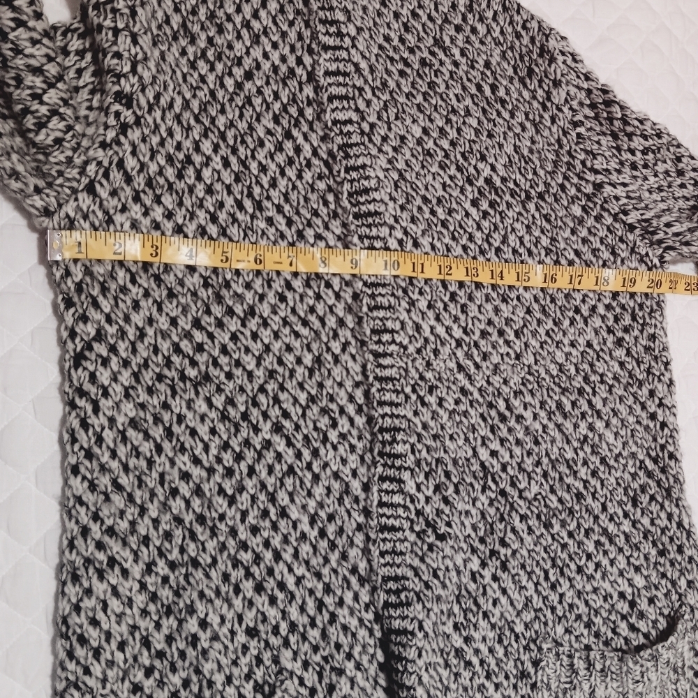 J Jill Wool Blend Long Cardigan Sweater Size S  Shawl Collar  Pockets - Picture 6 of 9